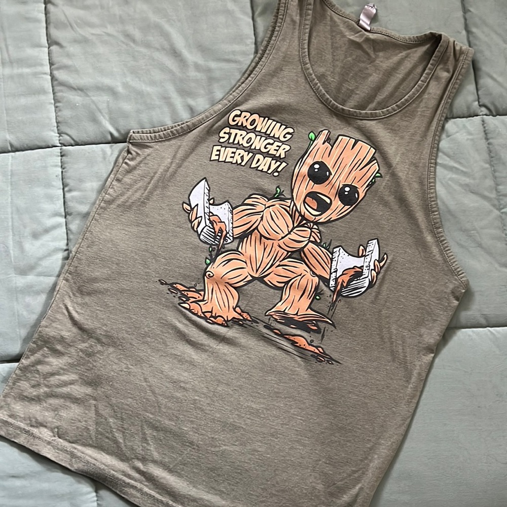 Groot Flex Comics Mens workout tank